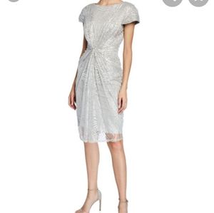 Tadashi Shoji
Sequined-Lace Short-Sleeve Cocktail